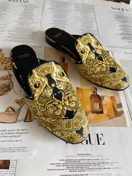 Versace baroque mules 38,5 - 39, versace,39