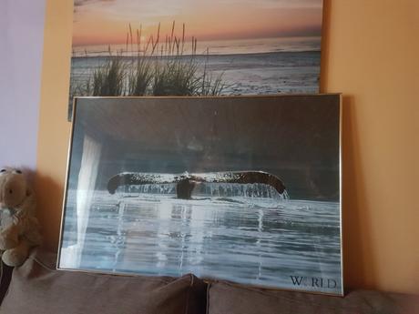 Veĺký obraz more,chvost veĺryby, 