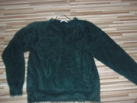 Sveter huňatý, mango,m