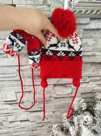 Teplučky set čiapka + rukavice 74/86, 74