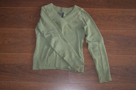 Zeleny svetrik, fishbone,m