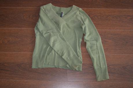 Zeleny svetrik, fishbone,m