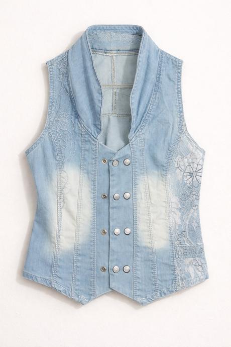 Rifľová vesta s čipkou, m