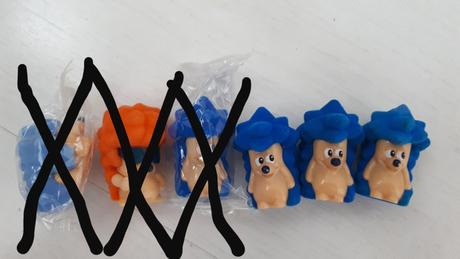 Figurka ježko z kinderka, rôzne farby,