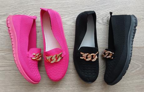 Ruzove a cierne mokasiny, 36 - 41