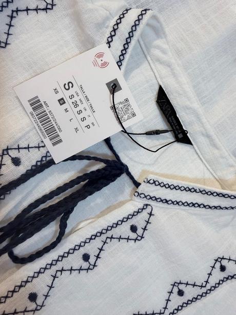 Elegantná biela blúzka zara s výšivkou, zara,s