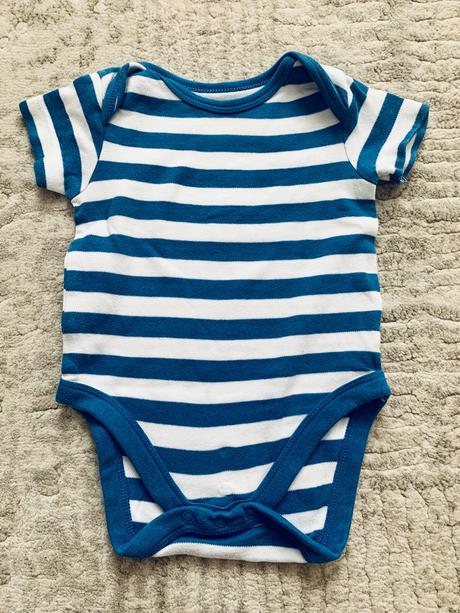 Pruhované body s krátkym rukávom 68, mothercare,68