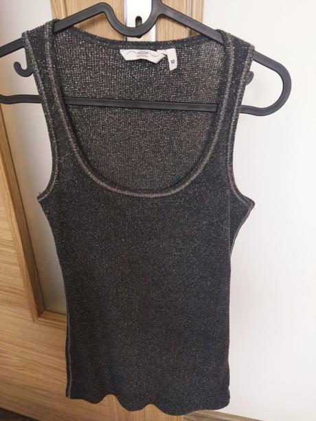 Elastický ligotavý top 38/40, new look,m