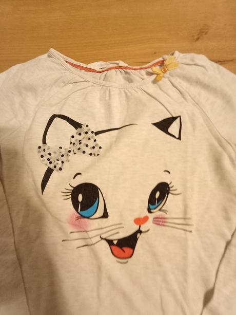 Tričko s mačičkou, h&m,128