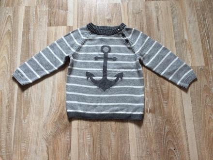 Svetrik pulover namornicky vzor 86/92, h&m,80