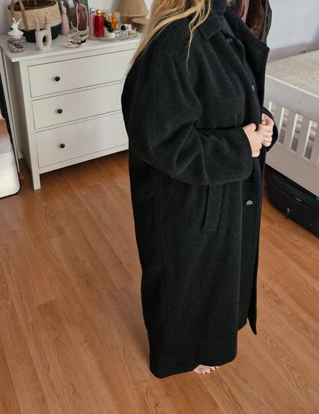 Oversize kabát s vlnou a kašmírom, xxl