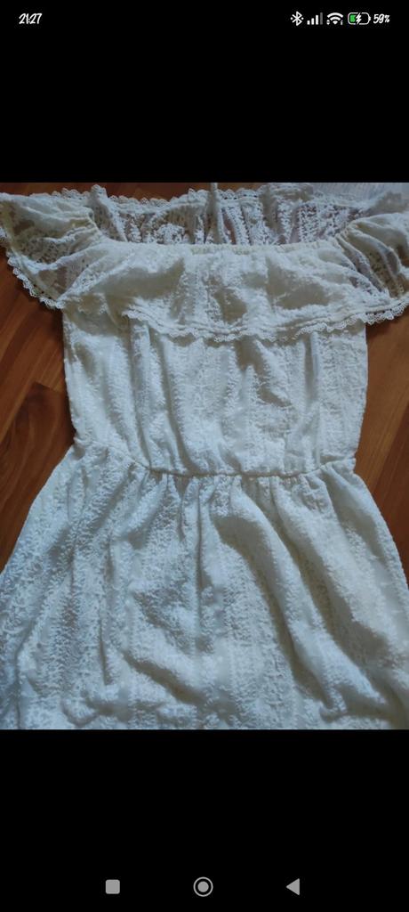 Čipkované letné šaty, stradivarius,s