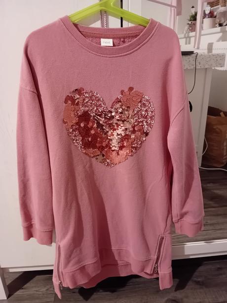 Teplakové šaty next so srdiečkom, next,134