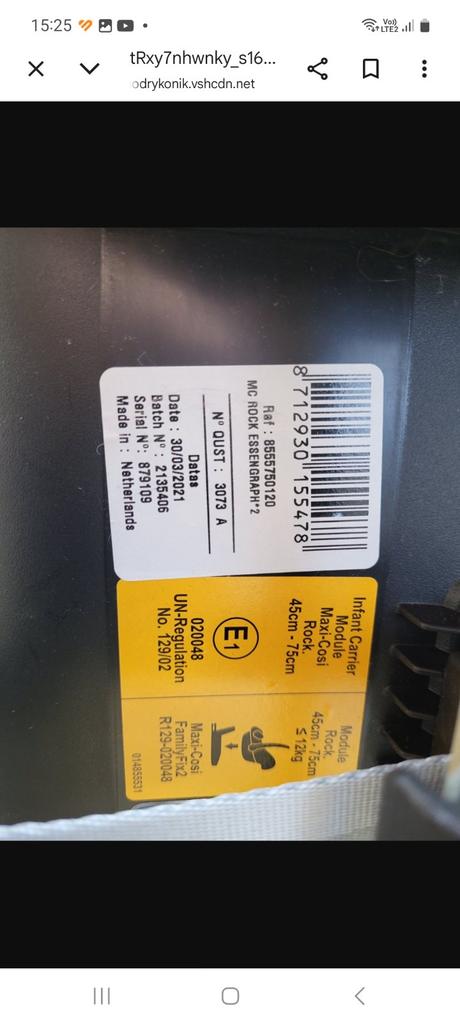 Autosedacka maxi-cosi rock, maxi cosi