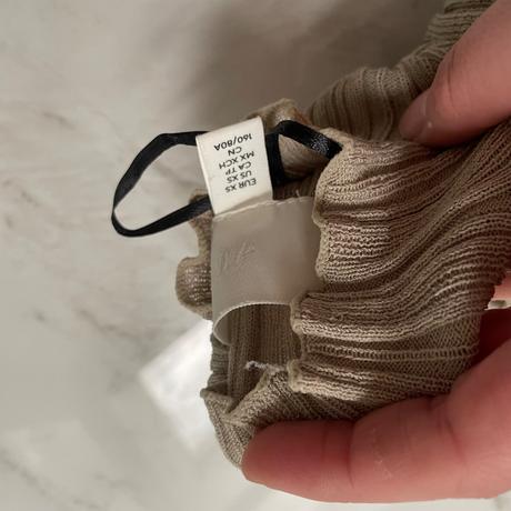 Béžový rebrovaný top / sveter, h&m,xs