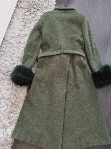 Dlhý vlnený kabát, xl