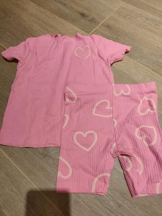 Letná bavlnena súprava so srdiečkami, 92