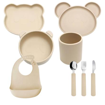 Jedálenský silikónový set panda, 