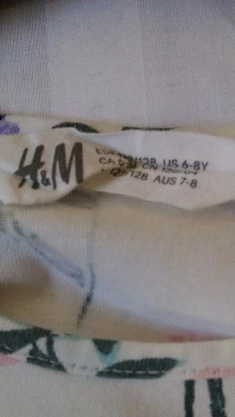 2 ks dievčen. šaty s farebným vzorom, h&m, 122-128, h&m,128