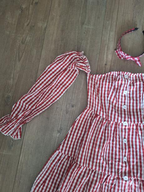 Kockovane saty gingham, xs