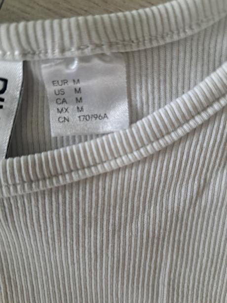 Rebrovane tricka hm,veľkosti s a m, h&m,s