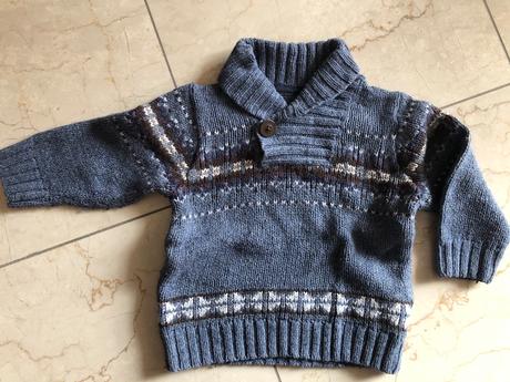 Teplý pletený svetrík, h&m,80