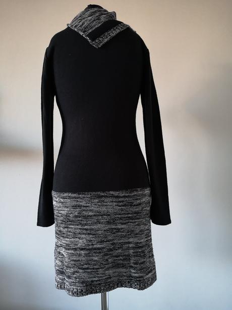 Pletené čierne šaty bodyflirt, bonprix,s