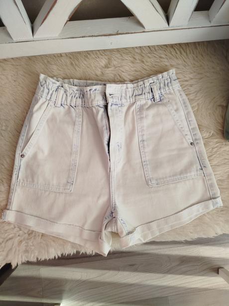 Riflové kraťasy, denim,s