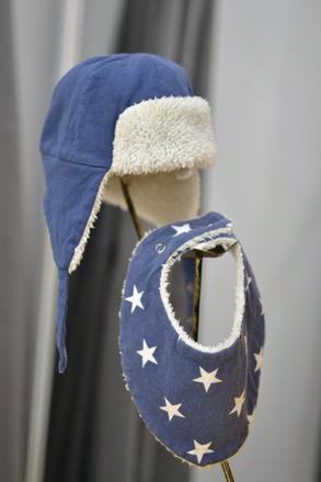 Detská zimná čiapka s nákrčníkom 50/56, 56