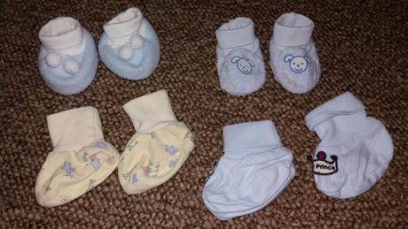 Ponožky,prvé papučky 4ks, 17