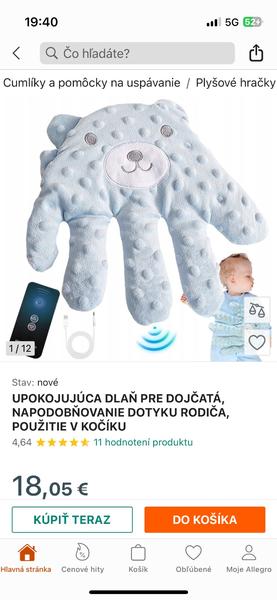 Skúsenosti s upokojujúcou dlaňou pre dojčatá