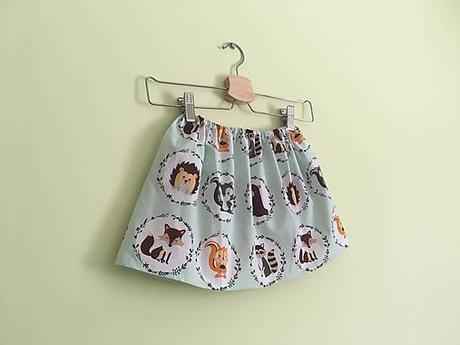 Handmade sukňa lesné zvieratká, 116