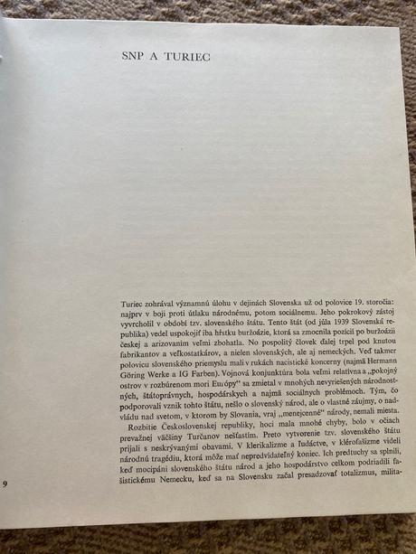 Nádherná historická stará retro kniha snp a turiec, 