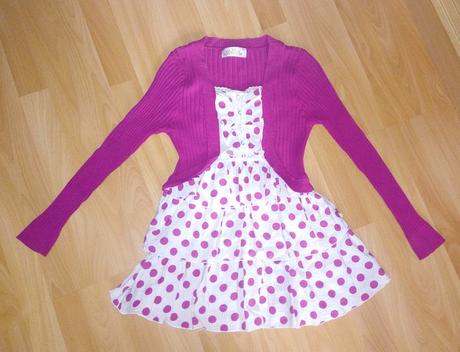 Bodkovaný top so svetríkom, s