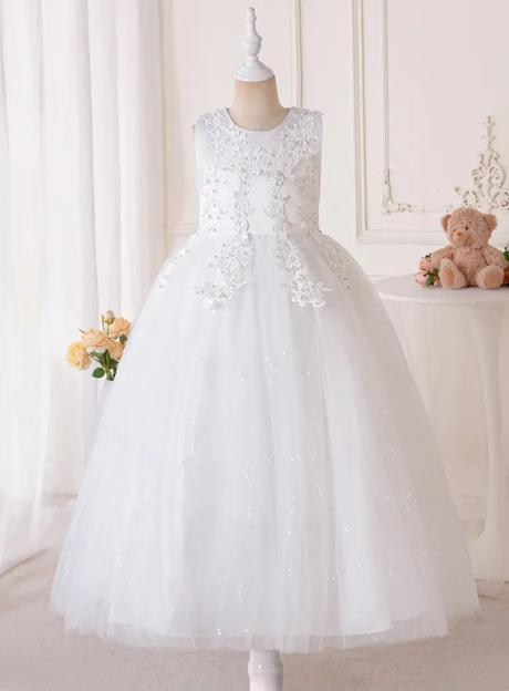 Šaty na prvé sväté prímanie čelenka balerínky, 152