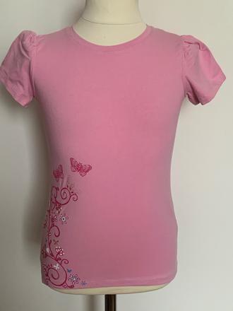 Ružové tričko s aplikáciou, 122