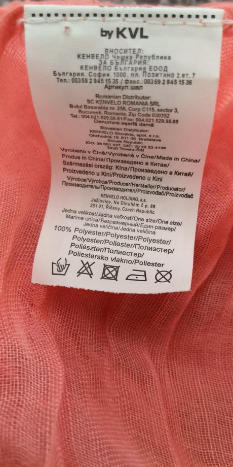 Nenosená šatka/šál, kenvelo