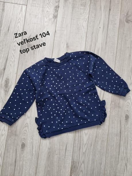 Tmavomodrá bodkovaná mikina zara, zara,104