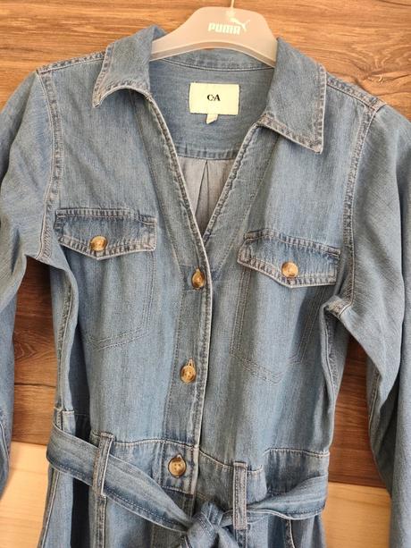 Riflové šaty m nové, c&a,m