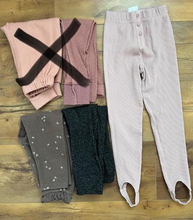 Vrúbkované legíny, 3ks, zara,104