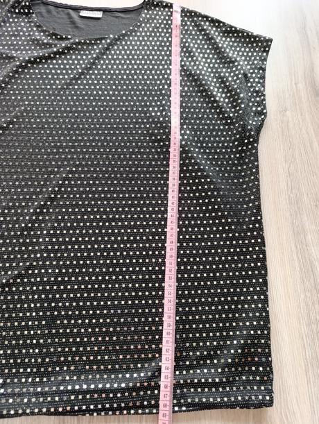 Dámske čierne trblietavé tričko, pepco,xxl