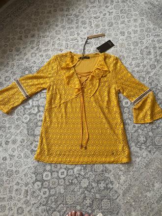 Gaudi jeans čípkovaná blúzka s/m, gaudi,m