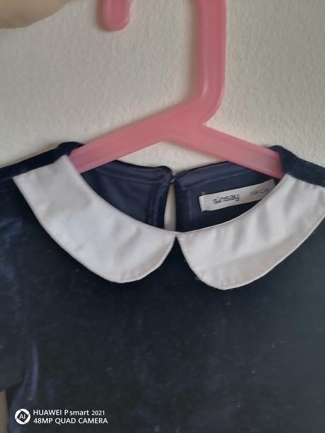 Velúrové šaty s golierom, sinsay,104