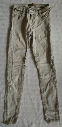 Elastické svetlo sivé rifle, one love denim, xxs, denim,xs