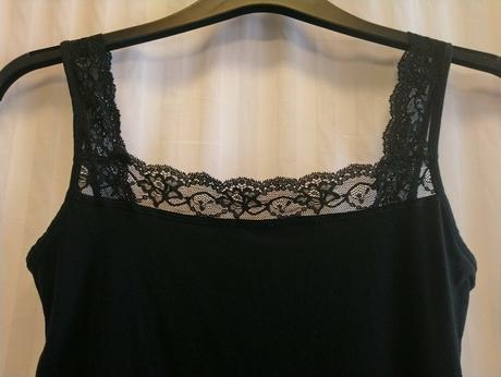 Dámsky čierny elastický top, cotonella, xs, xs
