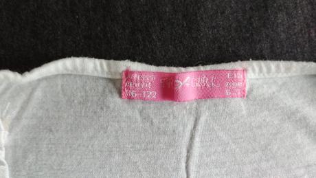 Biele tenučké vzdušné tielko s mašľou v.116-122, terranova,116