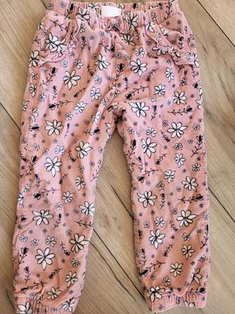 Podšité menčestrové nohavice, 98