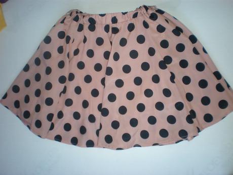 Ružová bodkovaná suknička, xs