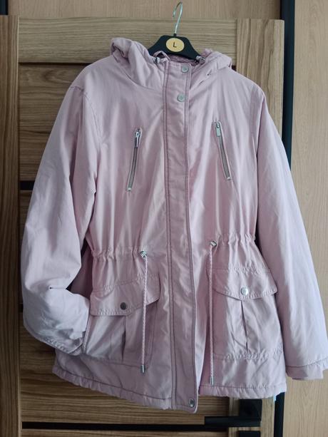 Jemná tepla ružová bunda/vetrovka, c&a,40