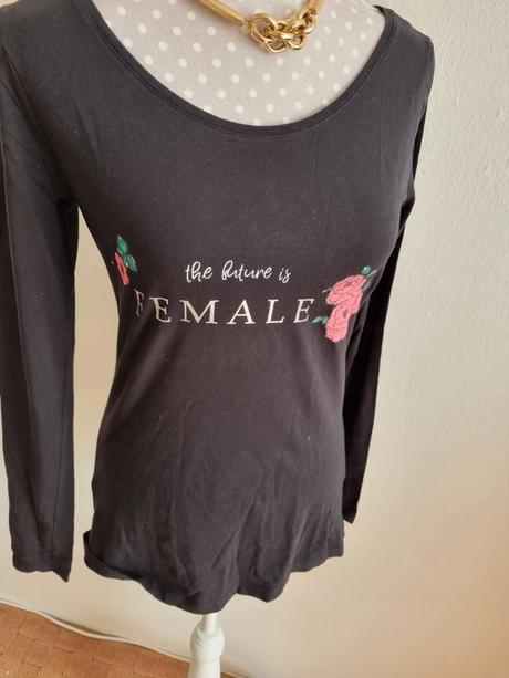 Čierny top s potlačou orsay 38, orsay,38